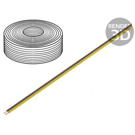 Cablu LiYz 2x0,14mm² 250V 50m Maro/Galben | Electronic-mag.ro | Componente Electronice