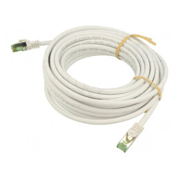 Patch cord S/FTP Cat 8.1 alb 10m LSZH 26AWG | Electronic-mag.ro | Componente Electronice