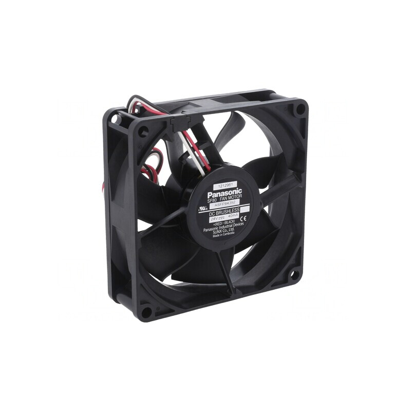 Ventilator DC Axial 24V 80x80x25mm 44.4m3/h 19dBA Cu Bilă | Electronic-mag.ro | Componente Electronice