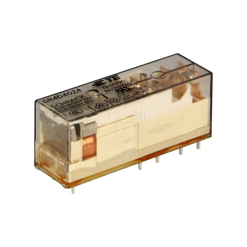 Releu Electromagnetic 24VDC SPST-NO x2 SPST-NC x2 | Electronic-mag.ro | Componente Electronice