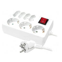 Prelungitor 7 Prize 230V 16A Alb | Electronic-mag.ro | Componente Electronice