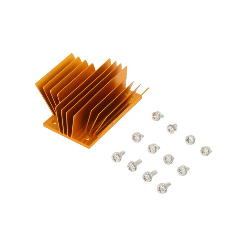 Radiator cu aripioare BGA aurie 58x37mm | Electronic-mag.ro | Componente Electronice
