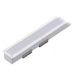 Profi pt.module LED | lăptoasă | albă | L: 1m | LINEA-IN20 | aluminiu | LINEA-IN20 F/U7 WH 1M SET STANDARD