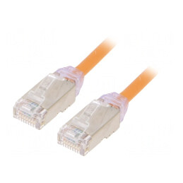 Cablu Patch Cord F/UTP Cat6a LSZH Portocaliu 3m | Electronic-mag.ro | Componente Electronice