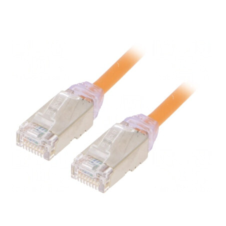 Cablu Patch Cord F/UTP Cat6a LSZH Portocaliu 3m | Electronic-mag.ro | Componente Electronice