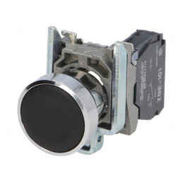 Comutator acționat prin apăsare 22mm 1 NO negru | Electronic-mag.ro | Componente Electronice