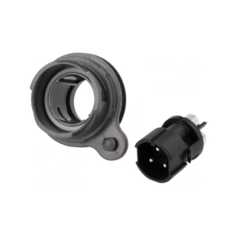 Conector Circular Soclu Tată 3 PIN Nichelat Buccaneer 7000 | Electronic-mag.ro | Componente Electronice