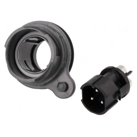 Conector Circular Soclu Tată 3 PIN Nichelat Buccaneer 7000 | Electronic-mag.ro | Componente Electronice