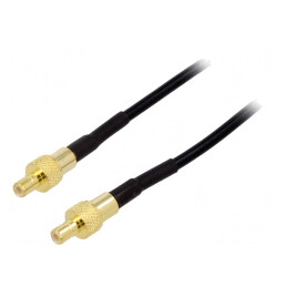 Cablu Coaxial 50Ω 1m SMB Tată PTFE Negru