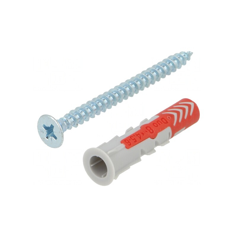 Plastic Anchor with Screw 8x40mm DUOPOWER 50pcs | Electronic-mag.ro | Componente Electronice Plastic Anchor with Screw 8x40mm DUOPOWER 50pcs | Electronic-mag.ro | Componente Electronice