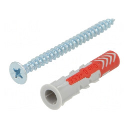 Plastic Anchor with Screw 8x40mm DUOPOWER 50pcs | Electronic-mag.ro | Componente Electronice