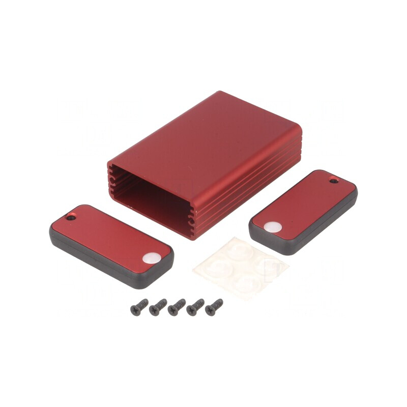 Carcasă Aluminiu Roșu 54x80x23mm | Electronic-mag.ro | Componente Electronice