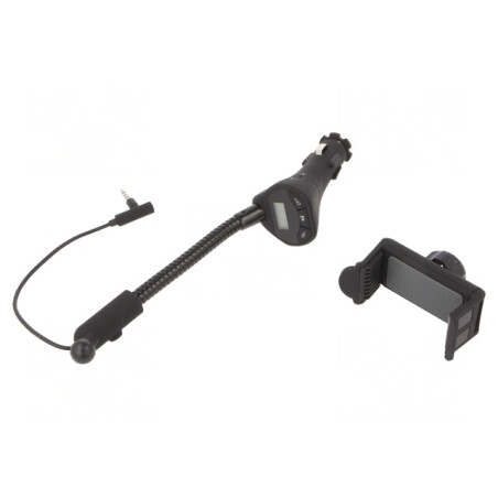 Transmițător FM Jack 3.5mm cu USB 5V/3.1A Negru | Electronic-mag.ro | Componente Electronice
