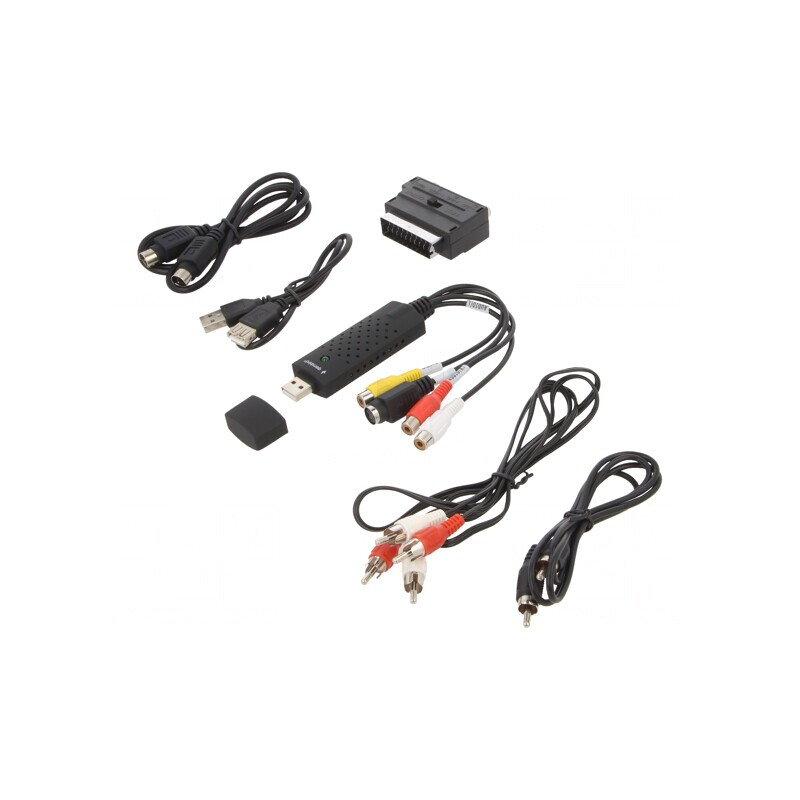 Adaptor Audio/Video DIN mini 4pin la RCA și USB A UVG-002 | Electronic-mag.ro | Componente Electronice