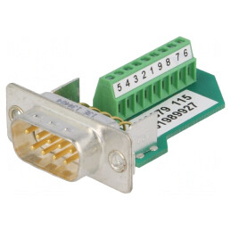 Mufă D-Sub 9 pini tată cu terminal șurub Variosub | Electronic-mag.ro | Componente Electronice