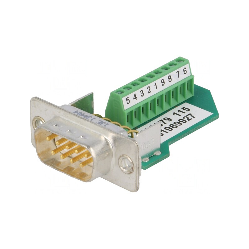Mufă D-Sub 9 pini tată cu terminal șurub Variosub | Electronic-mag.ro | Componente Electronice