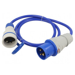 Prelungitor alimentare 1,5m albastru 3x2,5mm2 | Electronic-mag.ro | Componente Electronice