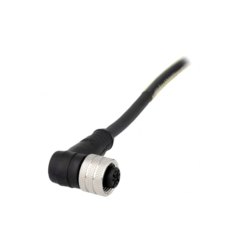 Mufă M12 4P mamă 5m IP67 250V | Electronic-mag.ro | Componente Electronice