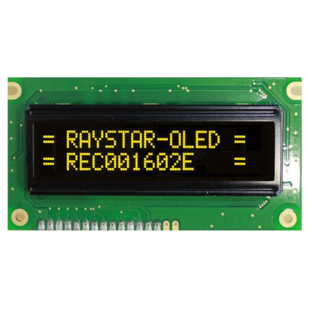 Afișaj OLED Alfanumeric 16x2 Galben | Electronic-mag.ro | Componente Electronice