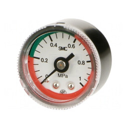 Manometru Oțel 0-10 Bar Filet R 1/8 37.5mm | Electronic-mag.ro | Componente Electronice