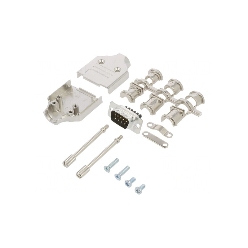 Conector D-Sub 9-Pin Tată cu Terminal Șurub pe Cablu | Electronic-mag.ro | Componente Electronice