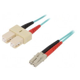 Patch Cord Fibră OM3 LC/UPC SC/UPC 2m Albastru