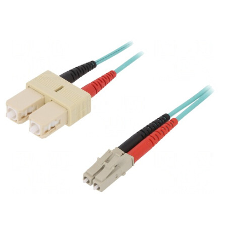 Patch Cord Fibră OM3 LC/UPC SC/UPC 2m Albastru | Electronic-mag.ro | Componente Electronice