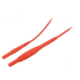 Cablu de măsurare 8A mufă banană 4 mm roșu | Electronic-mag.ro | Componente Electronice