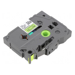 Bandă Etichetare 12mm x 5m Galben/Negru | Electronic-mag.ro | Componente Electronice