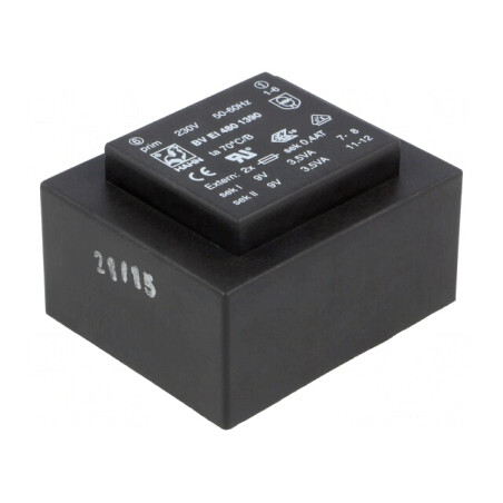 Transformator Încapsulat 7VA 230V 2x9V pentru PCB | Electronic-mag.ro | Componente Electronice