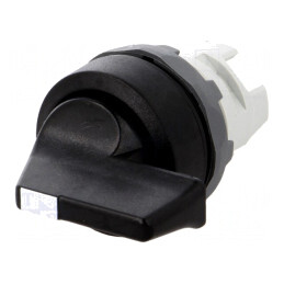 Comutator Rotativ 22mm Negru 3 Poziții | Electronic-mag.ro | Componente Electronice