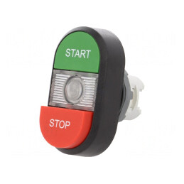 Comutator dublu 22mm verde-roșu IP66 | Electronic-mag.ro | Componente Electronice