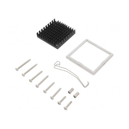 Radiator Extrudat cu Aripioare Negru 42x42x9.5mm | Electronic-mag.ro | Componente Electronice