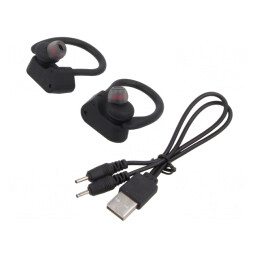Căști Wireless cu Microfon Negre 20Hz-20kHz 10m 32Ω 90mAh | Electronic-mag.ro | Componente Electronice
