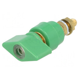 Clemă de laborator verde 1kVDC 63A pe panou | Electronic-mag.ro | Componente Electronice