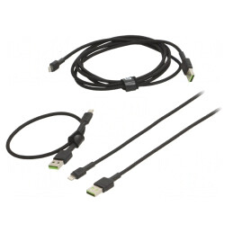 Cablu USB 2.0 Lightning Apple Negru 480Mbps | Electronic-mag.ro | Componente Electronice