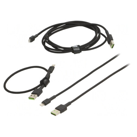Cablu USB 2.0 Lightning Apple Negru 480Mbps | Electronic-mag.ro | Componente Electronice