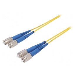 Patch cord cu fibră | FC/UPC,din ambele părţi | 3m | galben | Gold | G-FC-FC-S-003.0-DX-D-18-Y