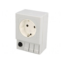 Soclu tip F pentru şină DIN 250VAC 6,3A IP20 92x62x48mm | Electronic-mag.ro | Componente Electronice