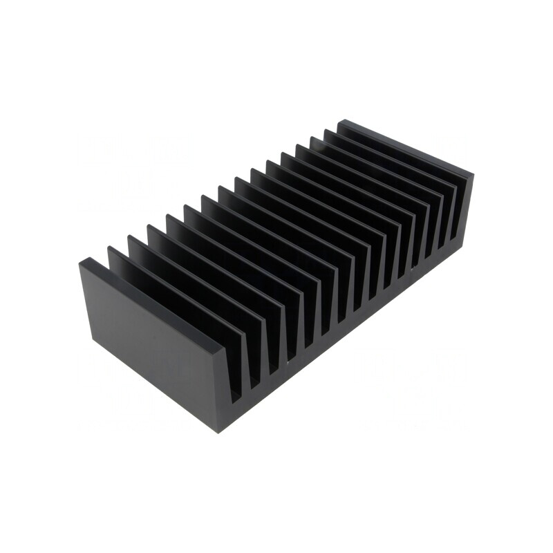 Radiator extrudat cu aripioare negru 75x160x40 mm | Electronic-mag.ro | Componente Electronice