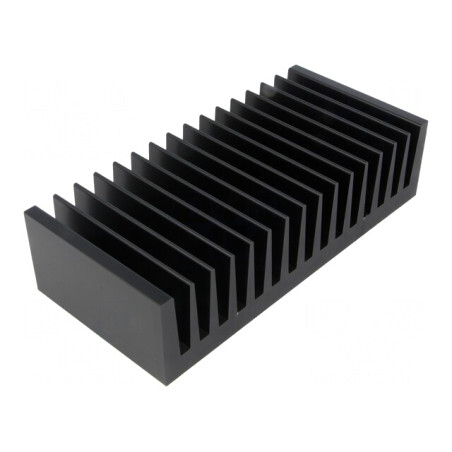 Radiator extrudat cu aripioare negru 75x160x40 mm | Electronic-mag.ro | Componente Electronice