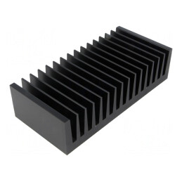 Radiator extrudat cu aripioare negru 75x160x40 mm | Electronic-mag.ro | Componente Electronice