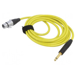 Cablu Audio Jack 6,3mm la XLR Feminin 3m Galben