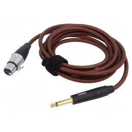 Cablu Audio Jack 6,3mm la XLR Feminin 3m Maro