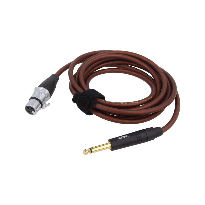 Cablu Audio Jack 6,3mm la XLR Feminin 3m Maro | Electronic-mag.ro | Componente Electronice