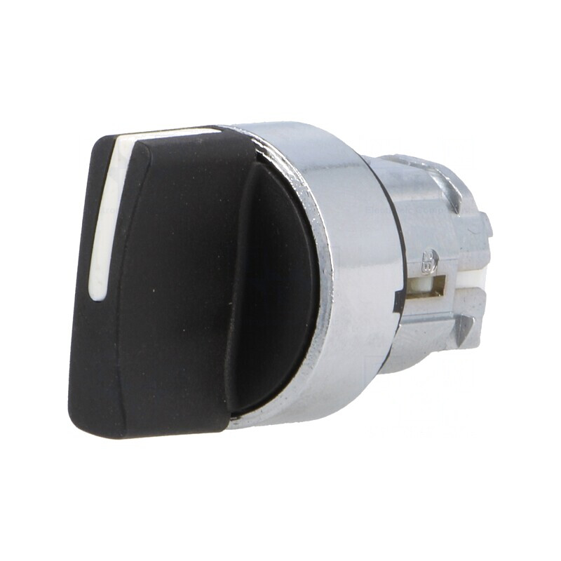 Comutator Rotativ 22mm 3 Poziții Negru | Electronic-mag.ro | Componente Electronice