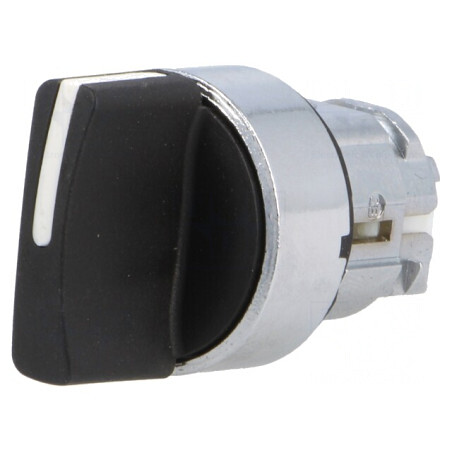 Comutator Rotativ 22mm 3 Poziții Negru | Electronic-mag.ro | Componente Electronice