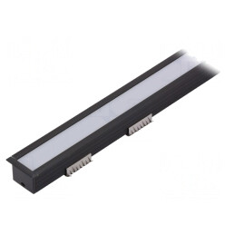 Profil Aluminiu Negru 1m pentru Module LED LINEA-IN20