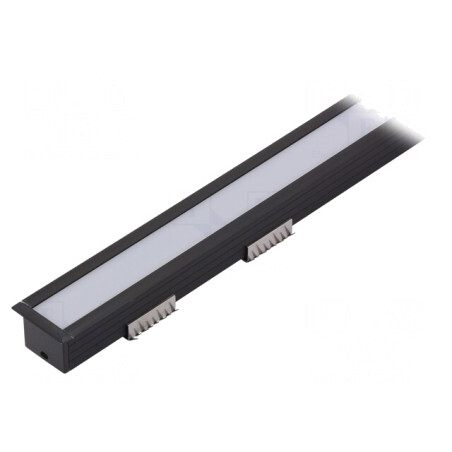 Profil Aluminiu Negru 1m pentru Module LED LINEA-IN20 | Electronic-mag.ro | Componente Electronice