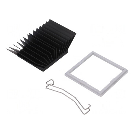 Radiator extrudat cu aripioare BGA negru 42.5x42.5mm | Electronic-mag.ro | Componente Electronice